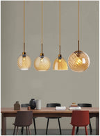 Modern Glass Chandelier Pendant Lights for Bedside Bar Kitchen Restaurant Dining-table Stair Lamp Villa Hotel Home Lighting