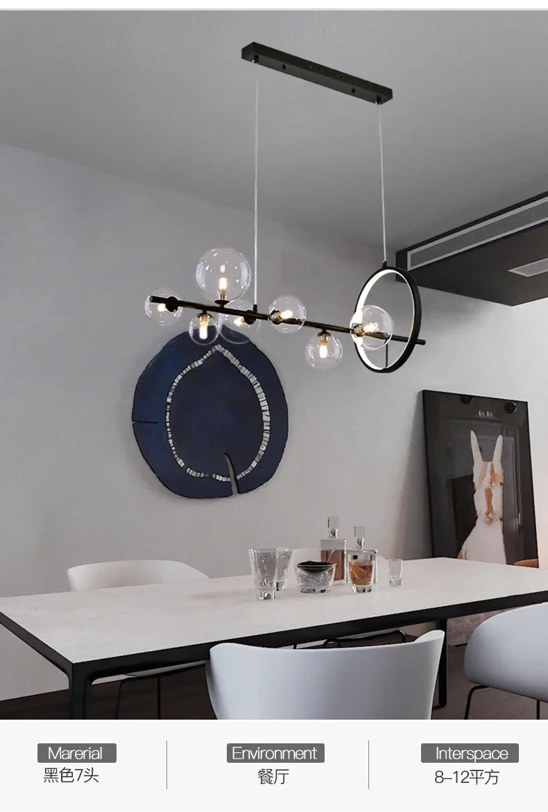 Modern Creative Bubble Chandelier LED Pendant Light Fixture for Living Room Dining Room Bedroom Home Decor Ceiling Lamp