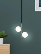 Modern LED Glass Ball LED Pendant Lights Nordic Black Bedroom Hanging Lamp Living Room Dining Decor Lights Fixture