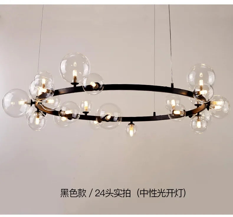 Modern Creative Bubble Chandelier LED Pendant Light Fixture for Living Room Dining Room Bedroom Home Decor Ceiling Lamp