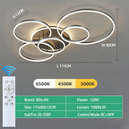 Modern Round Design Living Room Bedroom LED Ceiling Light Golden Ring Light Lighting Decorative Lighting Indoor Chandelier