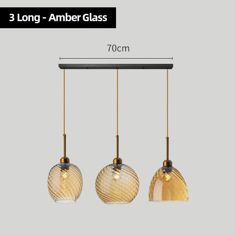 Modern Glass Chandelier Pendant Lights for Bedside Bar Kitchen Restaurant Dining-table Stair Lamp Villa Hotel Home Lighting